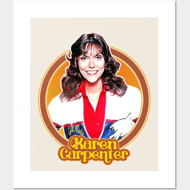 Karen Carpenter / Retro 70s Aesthetic Fan Design Wall Art by DankFutura